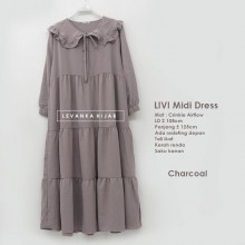 LIVI-007 LIVI Midi Dress Crinkle Airflow